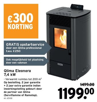 GAMMA Qlima Eleonora 7,4 kW aanbieding