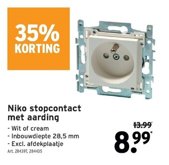 GAMMA Niko stopcontact met aarding aanbieding