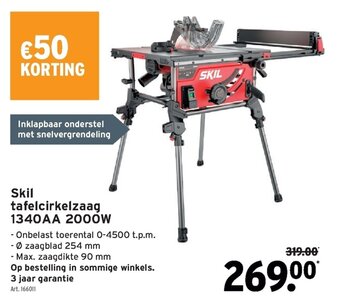 GAMMA Skil tafelcirkelzaag 1340AA 2000W aanbieding
