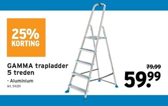 GAMMA Gamma trapladder 5 treden aanbieding