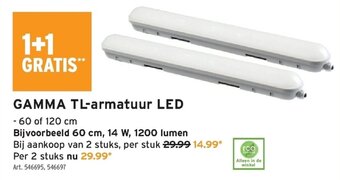 GAMMA Gamma TL-armatuur LED aanbieding