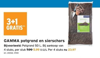 GAMMA Gamma potgrond en sierschors aanbieding