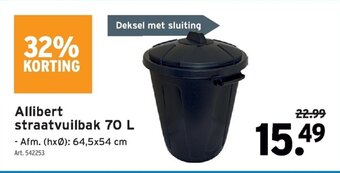 GAMMA Allibert straatvuilbak 70L aanbieding