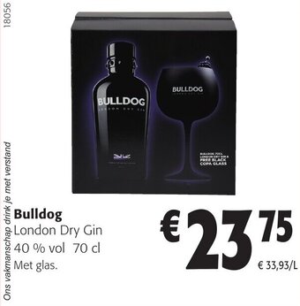Colruyt Bulldog London Dry Gin 40%vol 70cl aanbieding