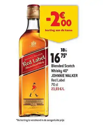 Blended scotch whisky 40° johnnie walker
