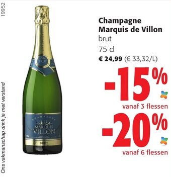 Colruyt Champagne Marquis de Villon aanbieding