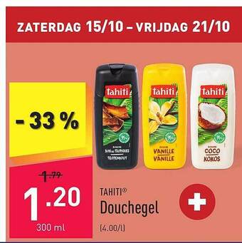 ALDI Tahiti douchegel aanbieding
