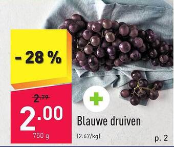 ALDI Blauwe druiven aanbieding