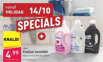 ALDI Coral vloeibaar wasmiddel aanbieding