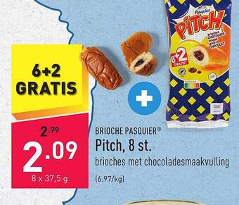 ALDI Brioche pasquier pitch, 8 st aanbieding