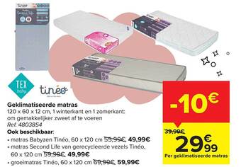 Carrefour Geklimatiseerde matras aanbieding