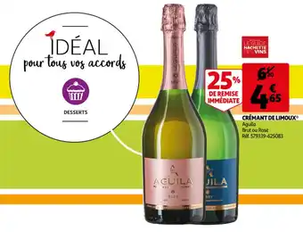 Auchan Cremant De Limoux Aguila Brut ou Rosé aanbieding