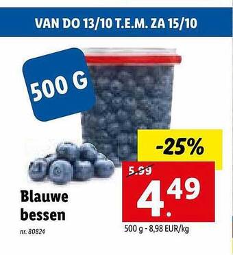 Lidl Blauwe bessen aanbieding