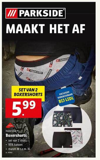Lidl Boxershorts aanbieding