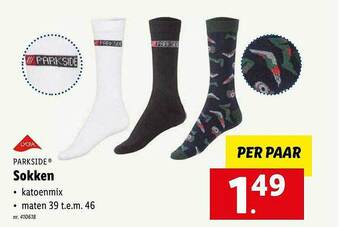 Lidl Parkside sokken aanbieding