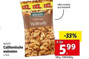 Lidl Californische walnoten aanbieding