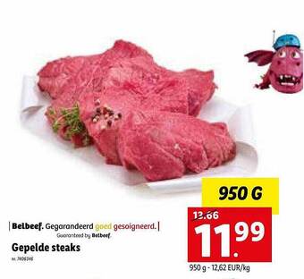 Lidl Gepelde steaks aanbieding
