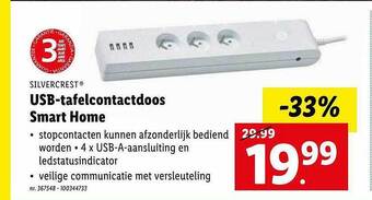 Lidl Usbtafelcontactdoos smart home aanbieding