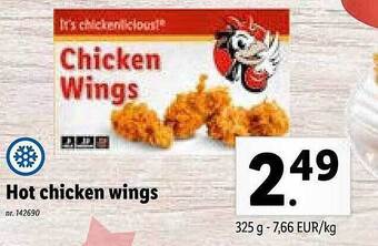 Lidl Hot chicken wings aanbieding
