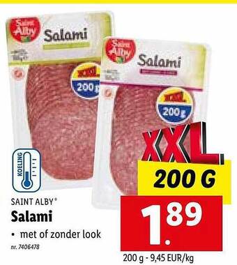Lidl Saint alby salami aanbieding