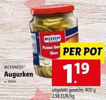Lidl Mcennedy augurken aanbieding