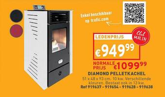 Trafic Diamond pelletkachel aanbieding