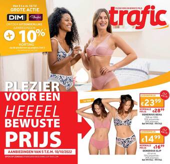 Trafic Generous beha, generous slip aanbieding