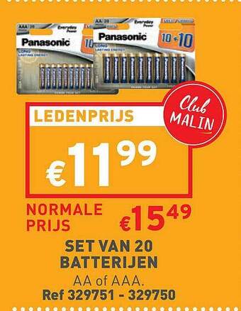 Trafic Set van 20 batterijen aanbieding