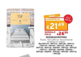 Trafic Dekbedovertrek aanbieding