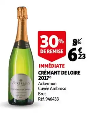 Auchan Crémant De Loire 2017 Ackerman Cuvée Ambrosa Brut aanbieding