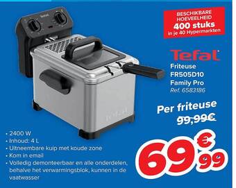Carrefour Tefal friteuse aanbieding
