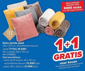 Carrefour Extra zachte plaid aanbieding