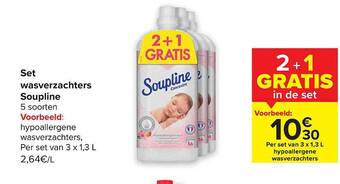 Carrefour Set wasverzachters soupline aanbieding