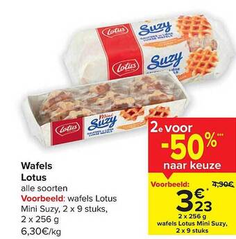 Carrefour Wafels lotus aanbieding