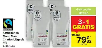 Carrefour Koffiebonen mano mano charles liégeois aanbieding