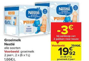 Carrefour Groeimelk nestlé aanbieding