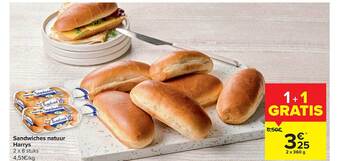 Carrefour Sandwiches natuur harrys aanbieding