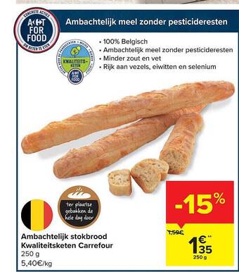 Carrefour Ambachtelijk stokbrood aanbieding