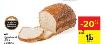 Carrefour Wit tijgerbrood aanbieding