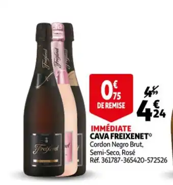 Auchan Cava Freixenet Cordon Negro Brut, Semi-Seco, Rosé aanbieding