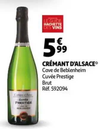 Crémant D'Alsace Cave de Beblenheim Cuvée Prestige
