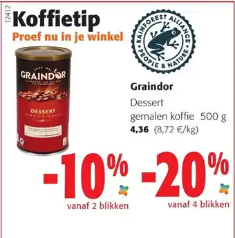 Colruyt Graindor dessert gemalen koffie 500G aanbieding