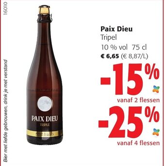 Paix Dieu tripel 10% vol 75CL