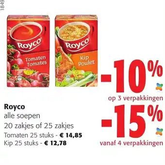 Colruyt Royco Alle Soepen 20 Zakjes of 25 Zakjes aanbieding