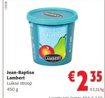 Colruyt Jean-Baptise Lambert Luikjes Stroop 450g aanbieding