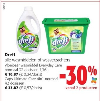 Colruyt Dreft Alle Wasmiddelen of Wasverzachters aanbieding