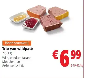 Colruyt Trio van Wildpate 360g aanbieding