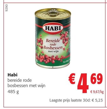 Colruyt Habi Bereide Rode Bosbessen Met Wijn 485g aanbieding