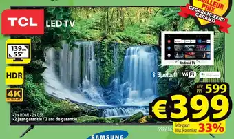 ElectroStock TCL LED TV 3 x HDMI - 2 x USB 55P616 aanbieding