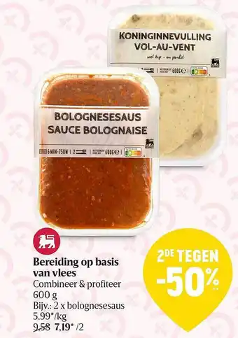 Delhaize Bereiding op basis van vlees aanbieding